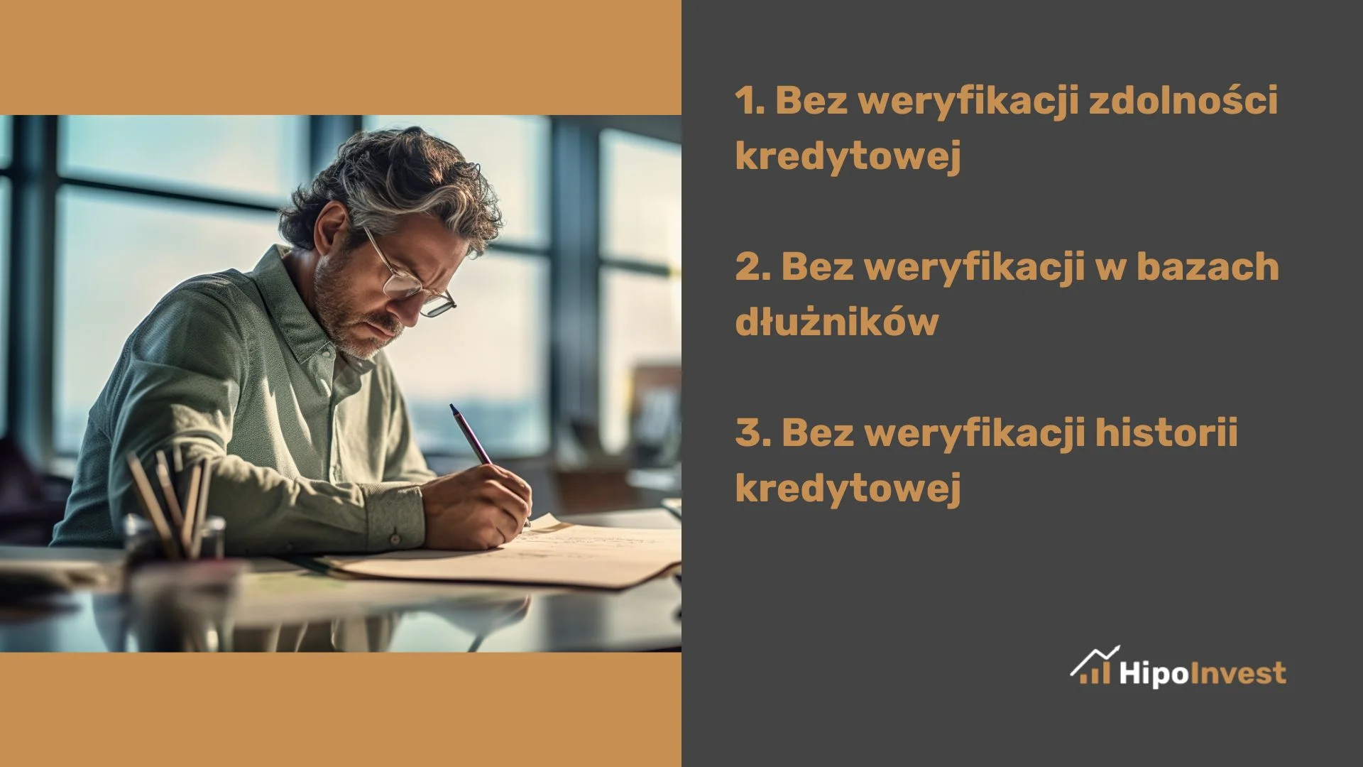 Bez weryfikacji zdolności kredytowej, weryfikacji w bazach dłużników, historii kredytowej